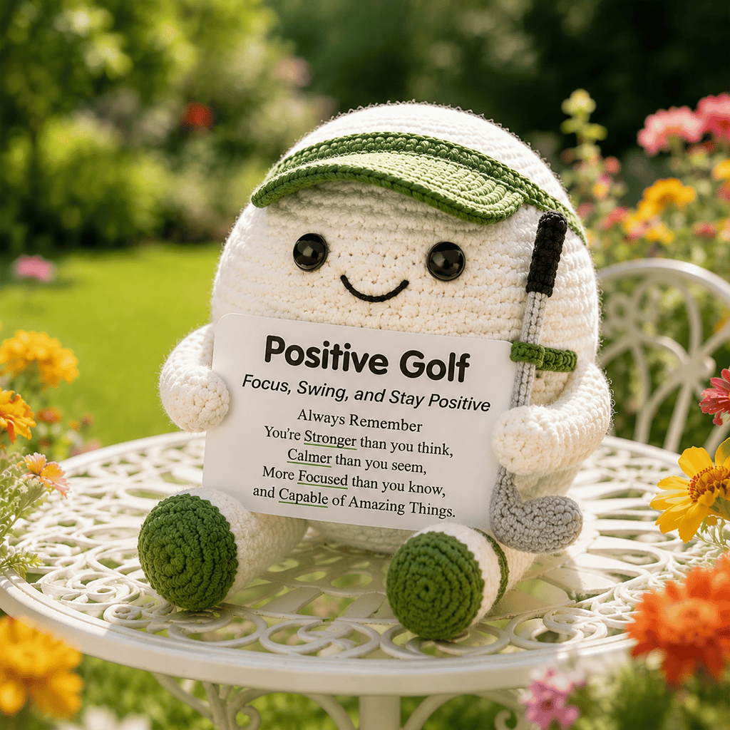 ⚽ Positive Soccer Buddy – Handmade Crochet Encouragement Gift 💚
