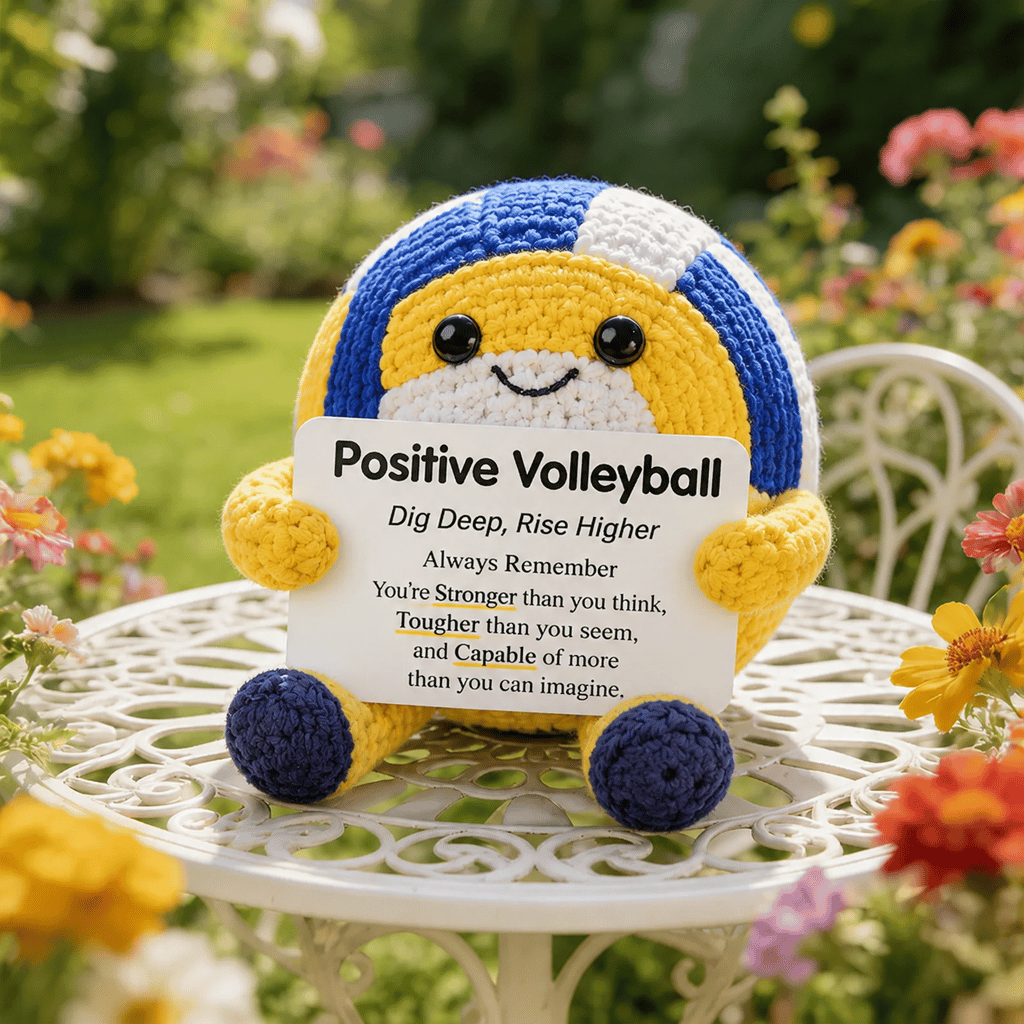 ⚽ Positive Soccer Buddy – Handmade Crochet Encouragement Gift 💚