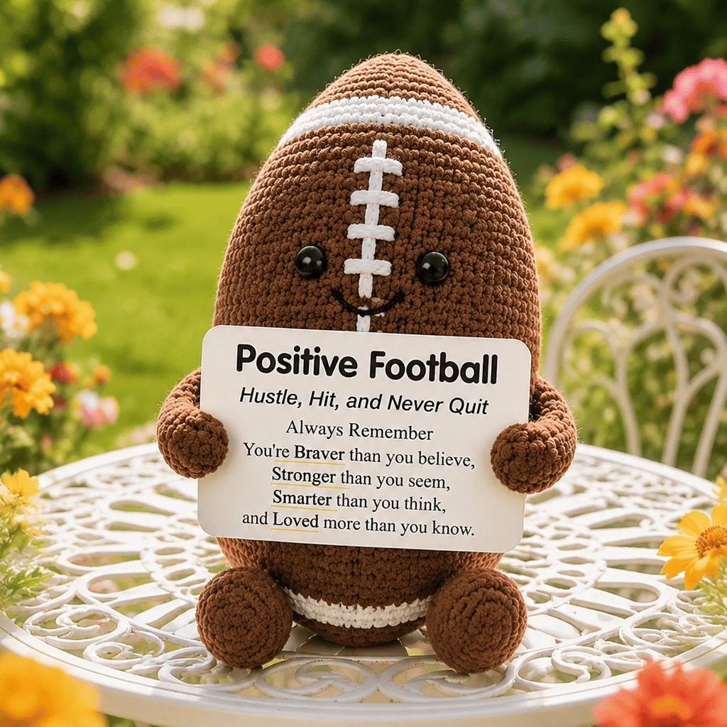 ⚽ Positive Soccer Buddy – Handmade Crochet Encouragement Gift 💚