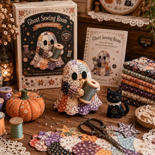 🧵49% Off Last Day - 👻Little Ghost’s Cozy Halloween DIY Patchwork Kit